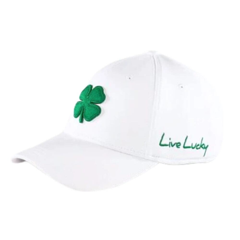 Black Clover Snapback Hat Premium Clover 16 White Green Live Lucky Embroidered